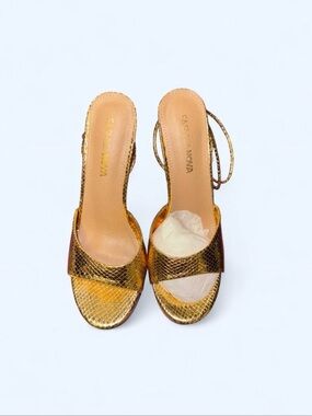 Fashion Nova Metallic Gold Lace Up Heels